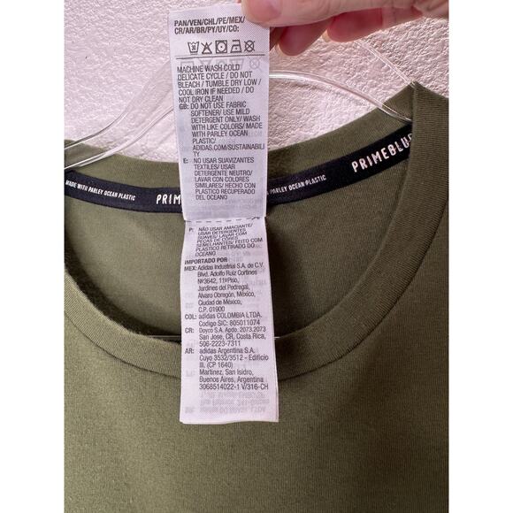 Adidas x Karlie Kloss Olive Oversize  Side Slit Training Tshirt xs - Picture 10 of 16